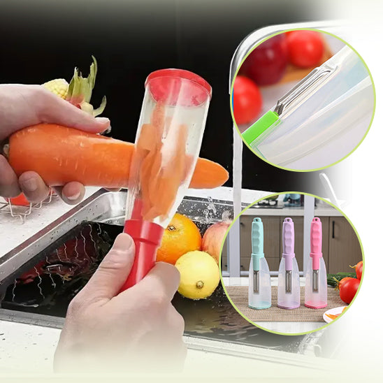 Légum'Easy™- Eplucheur Multifonctionnel avec Boîte de Rangement