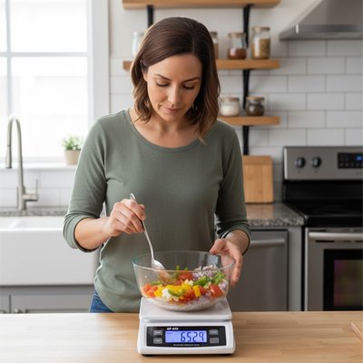 Balance Cuisine avec légumes frais dans un bol