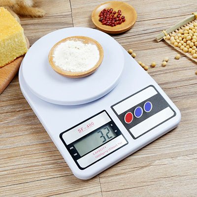 Balance Cuisine électronique blanche pour ingrédients pâtisserie
