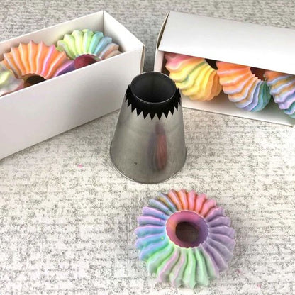 Douille pâtisserie et décorations de meringue arc-en-ciel