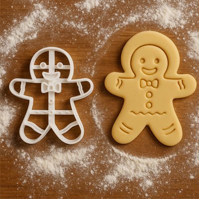 Emporte piece noel bonhomme en pain d'épices découpé