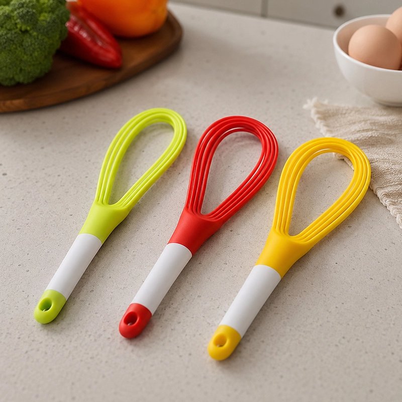 Fouet Cuisine vert rouge et jaune