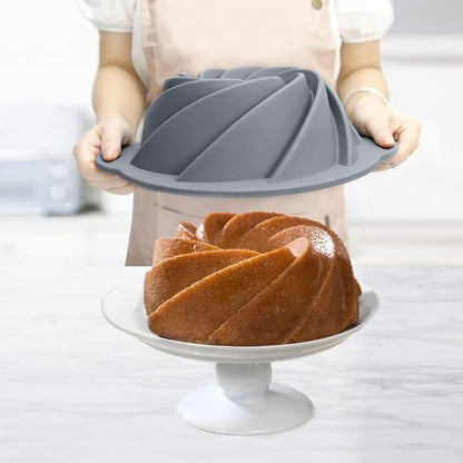 Gâteau cuit avec Moule à gateau en silicone gris