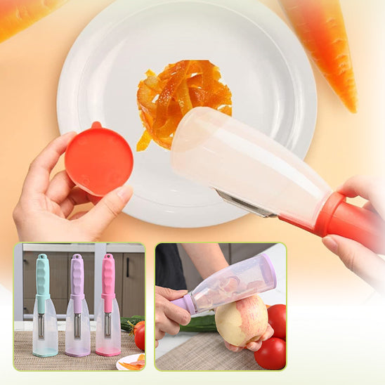 Légum'Easy™- Eplucheur Multifonctionnel avec Boîte de Rangement