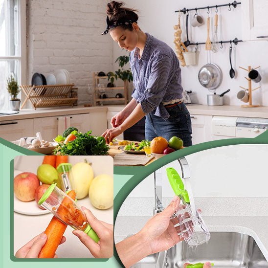 Légum'Easy™- Eplucheur Multifonctionnel avec Boîte de Rangement - Ibrysa