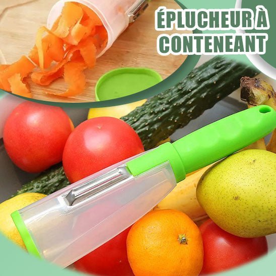 Légum'Easy™- Eplucheur Multifonctionnel avec Boîte de Rangement - Ibrysa