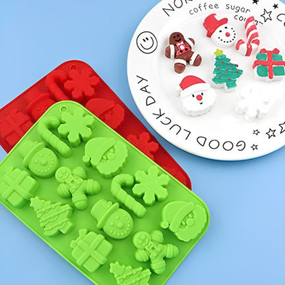 Moule à gateau en silicone décorations Noël variées