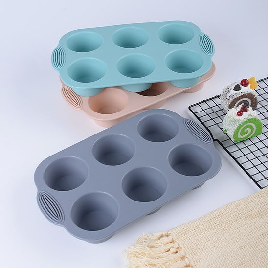 Moule à gateau silicone six cavités pour muffins