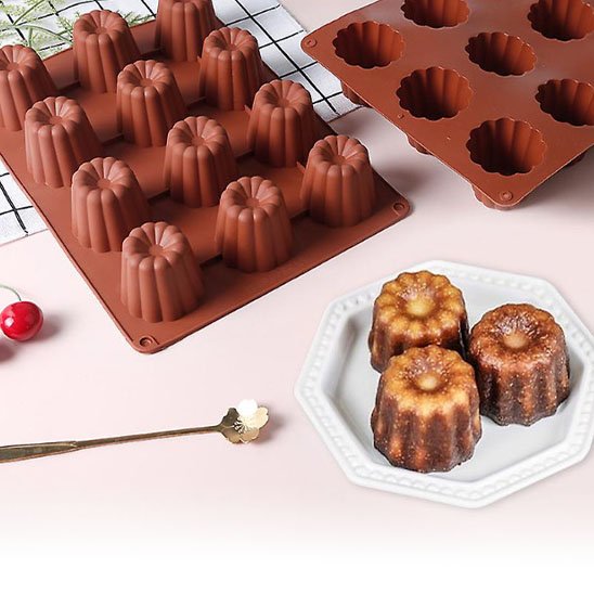 Moules en silicone​ cannelés pour pâtisseries individuelles