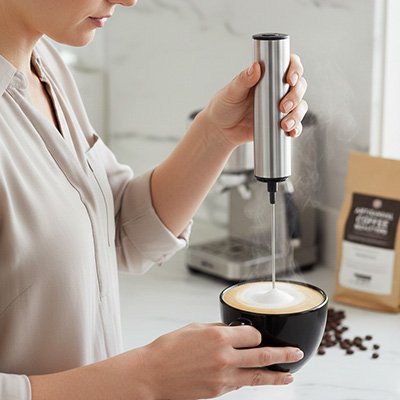 Mousseur a lait électrique avec mousse crémeuse