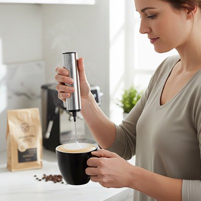 Mousseur a lait électrique pour café mousseux