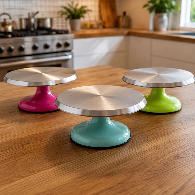Plateau patisserie tournant​ disponible en trois couleurs