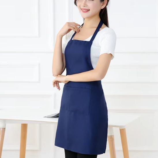 tablier de cuisine bleu marine avec poche avant