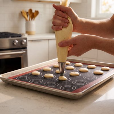 Tapis de cuisson gradué pour macarons maison
