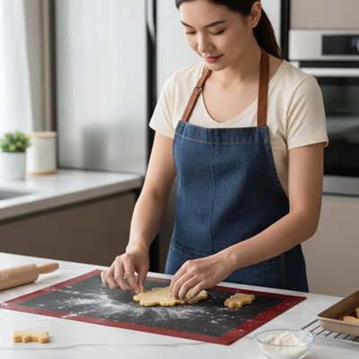 Tapis de cuisson pour préparation de biscuits